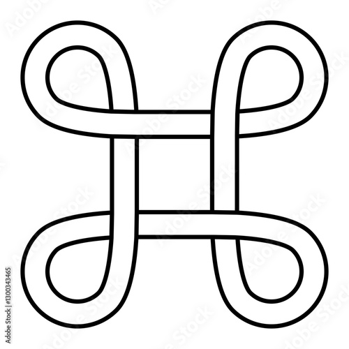 Elegant White Knot Symbol I...