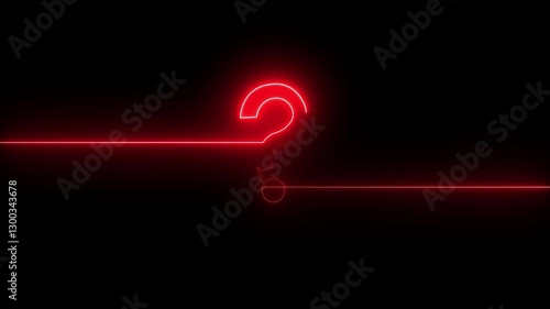neon Question mark sign Question mark icon asking icon animation.4k resolution abstract advice