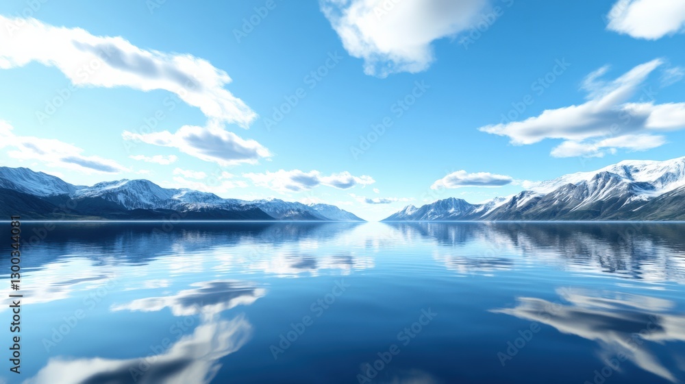 Tranquil reflections on a serene lake majestic mountains digital art peaceful landscape aerial view nature's beauty Tranquil reflections on a serene lake majestic mountains digital art peaceful landscape aerial view nature's beauty