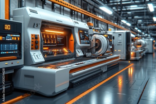 Wallpaper Mural Advanced manufacturing equipment in a modern production facility showcasing high-tech machinery at work Torontodigital.ca