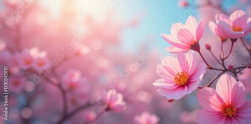 Wallpaper Mural Vibrant pastel swirls, blooming flowers, soft focus , creative, art, floral Torontodigital.ca