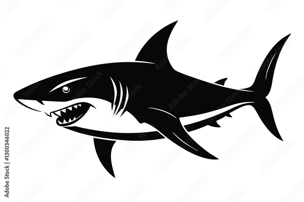 Obraz premium Shark silhouette vector