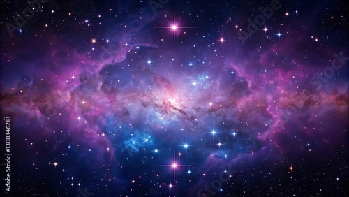 Wallpaper Mural Cosmic Nebula, vibrant colors, stars, space Torontodigital.ca