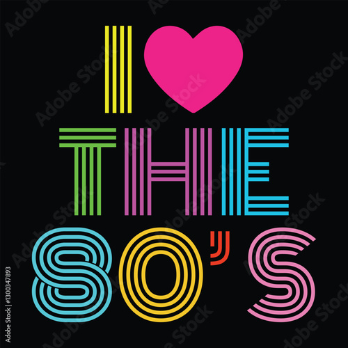 Retro 80s Vintage T-shirt Design Vector for Bold Style
