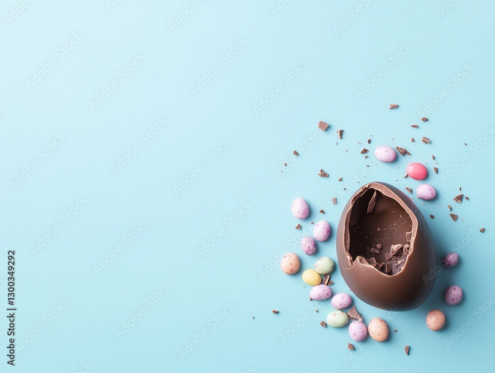 custom made wallpaper toronto digitalchocolate Easter egg cracked open with pastel candy