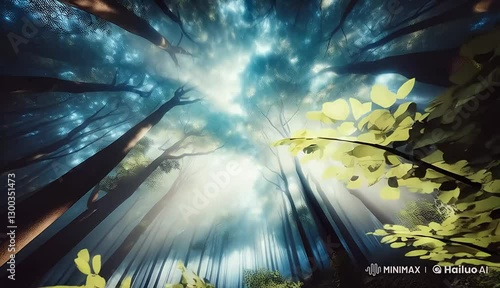 Blur bokeh light background .Summer concept of abstract nature blurred background. Sun breaking through leaves blurred bokeh background.