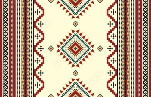 Bohemian pattern,Vector illustration of geometric or ethnic seamless pattern traditional design for fabrics