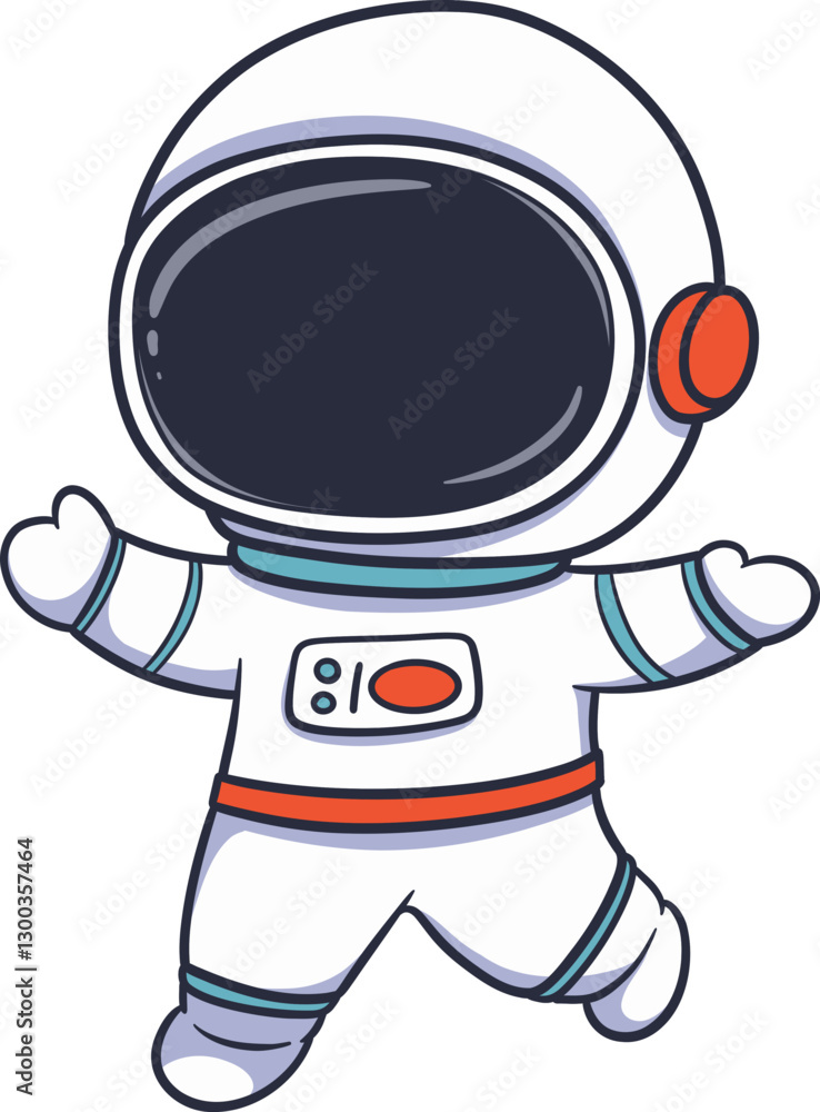 Obraz premium Cute Cartoon Astronaut