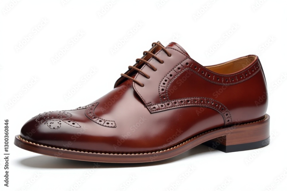 Elegant brown leather loafers isolated on a clean white background, showcasing their timeless design and sophistication for formal or casual occasions.