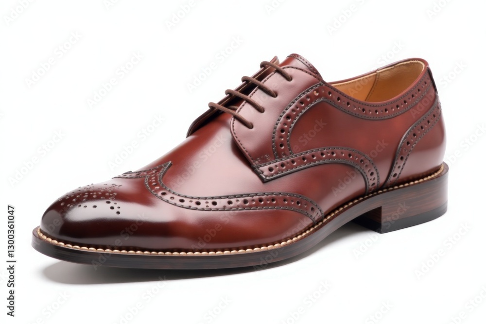 Elegant brown leather loafers isolated on a clean white background, showcasing their timeless design and sophistication for formal or casual occasions. Elegant brown leather loafers isolated on a clean white background, showcasing their timeless design and sophistication for formal or casual occasions.
