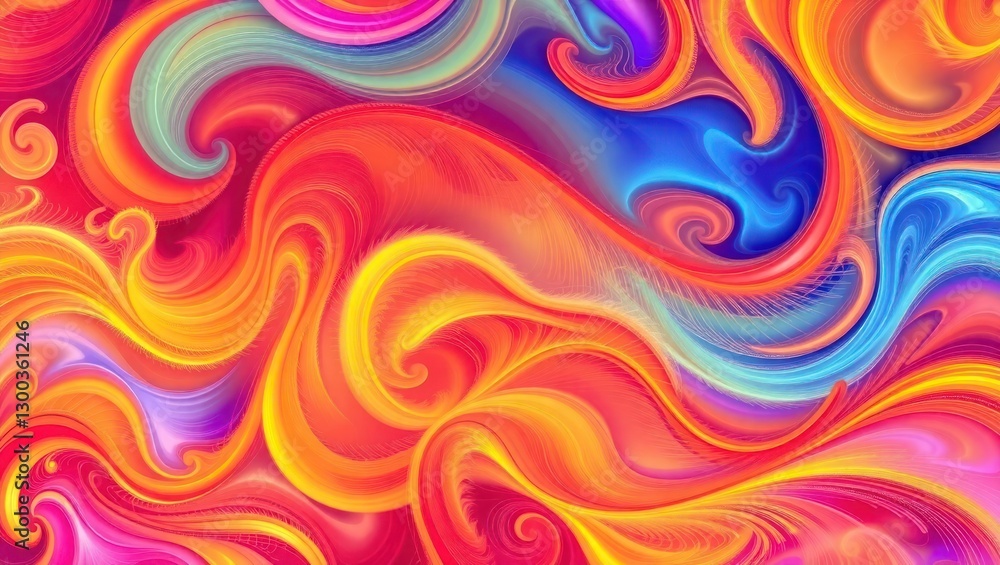 Colorful Abstract Swirls Background with Flowing Shapes and Vibrant Colors Colorful Abstract Swirls Background with Flowing Shapes and Vibrant Colors
