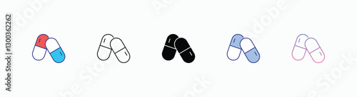 Tablet icons set in different style vector stock 