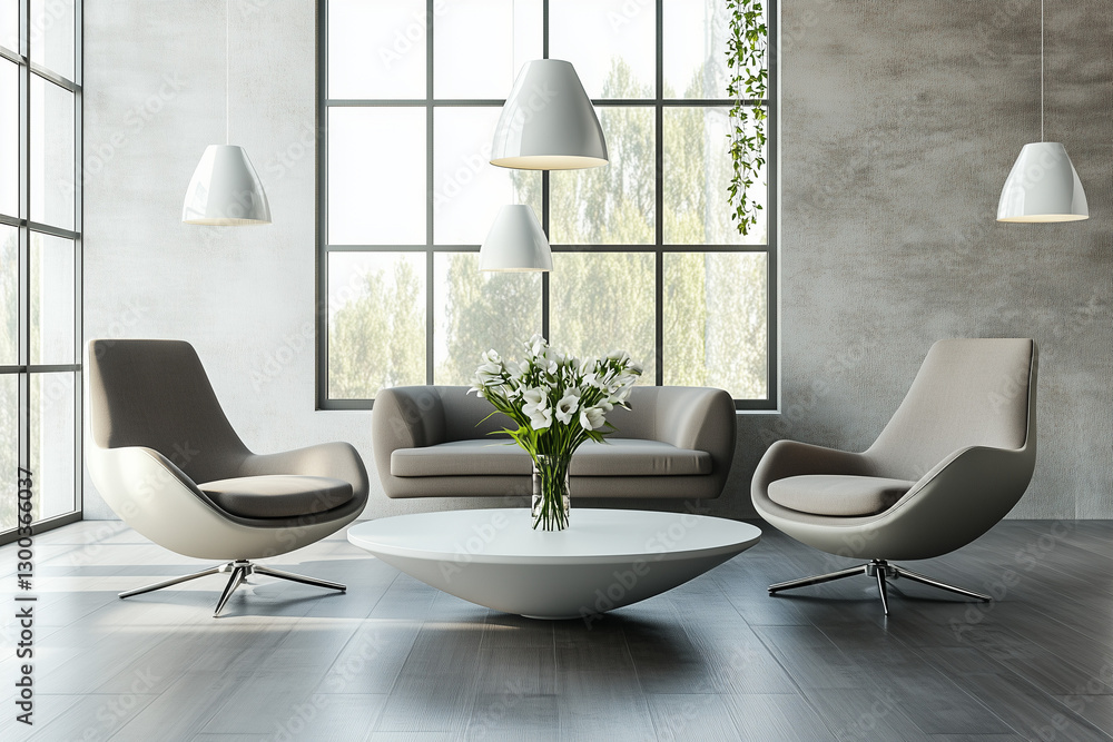 Bright and Airy Sitting Area with Large Windows