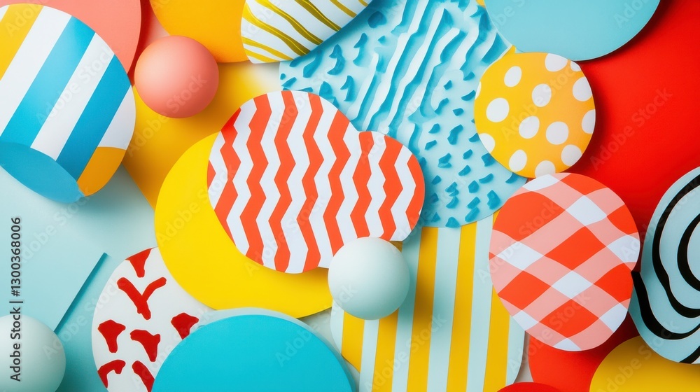 Fototapeta premium Vibrant Patterns for Children's Toy Packaging Design