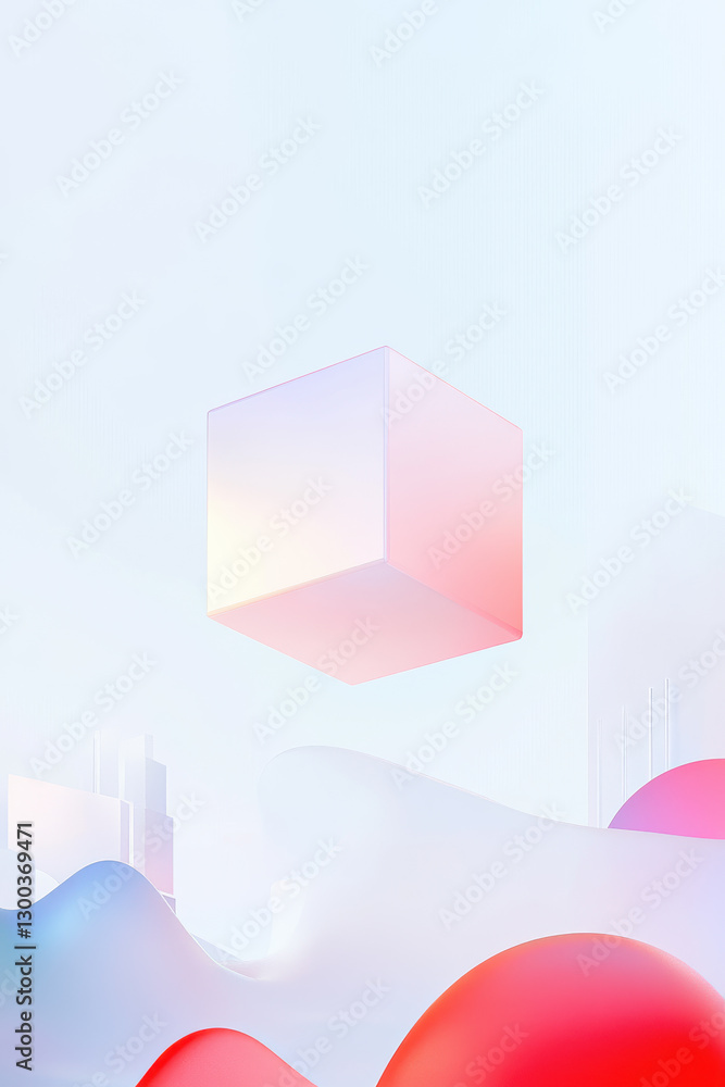 Fototapeta premium Abstract Cubes in a Soft Light Environment