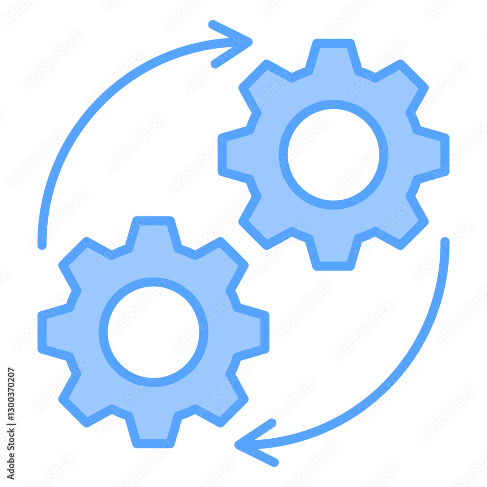 Process Optimization Blue Icon Process Optimization Blue Icon
