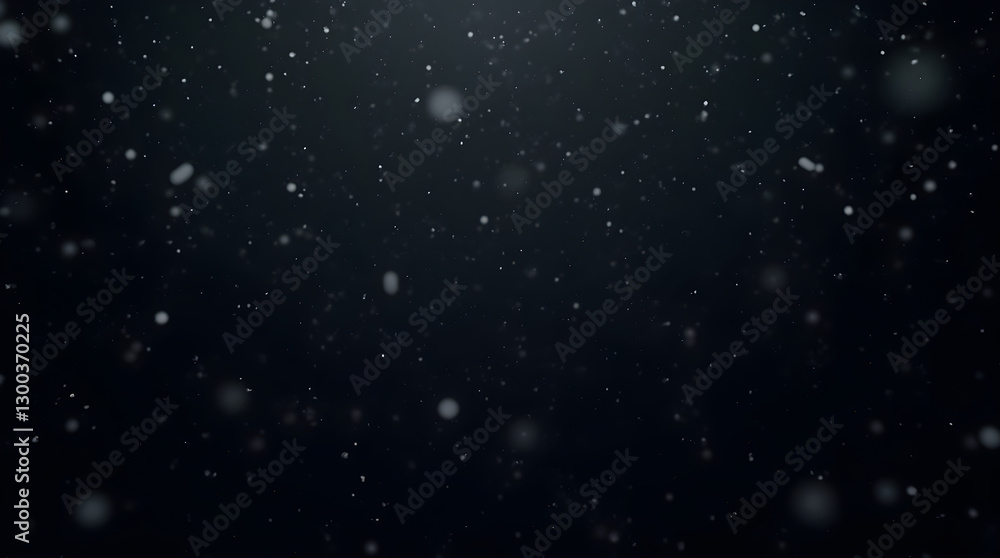 Fototapeta premium Dark Bokeh Background with White Particles - Abstract Texture Overlay