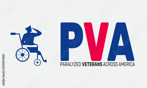 April is recognized as Paralyzed Veterans of America (PVA) Awareness Month. suitable for placard, background,Greeting Card, Poster design template 
with text inscription, standard Social Media Post.