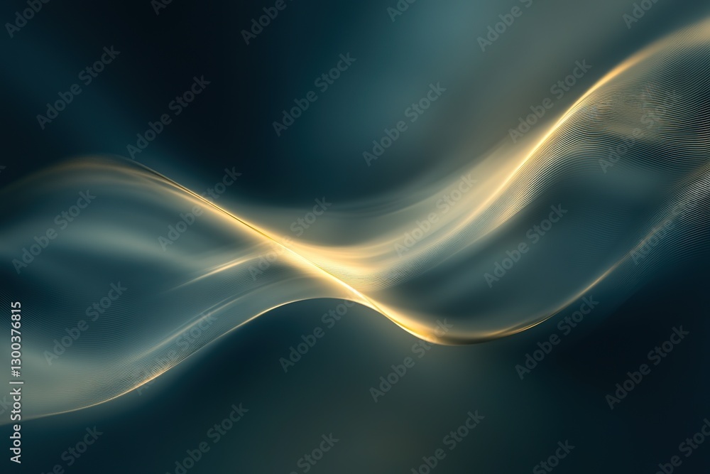 Abstract Golden Waves on Teal Background Elegant Flowing Design for Modern Wallpaper Abstract Golden Waves on Teal Background Elegant Flowing Design for Modern Wallpaper