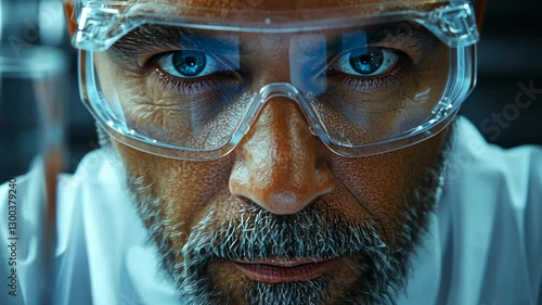 Focused Scientist in a Laboratory Setting