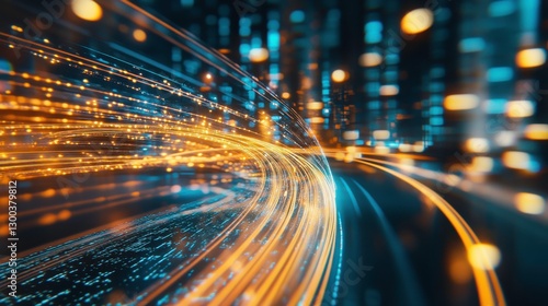 Bright Energy Patterns with Vibrant Colors and Light Flares