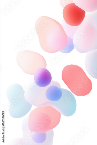 Abstract Colorful Spheres in Soft Light