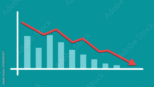 Unemployment Benefits Chart A line chart showing decreasing unemployment benefits over time reflecting financial struggles as savings dwindle.