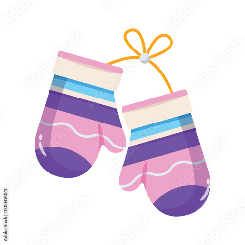 An icon of mitts in 3d style, ready for premium download
