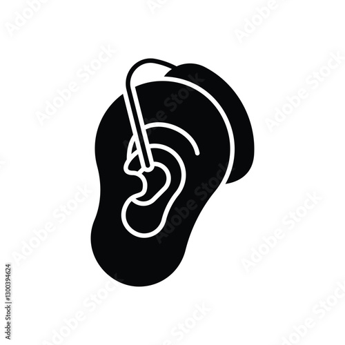 Hearing Aid Icon vector stock illustration