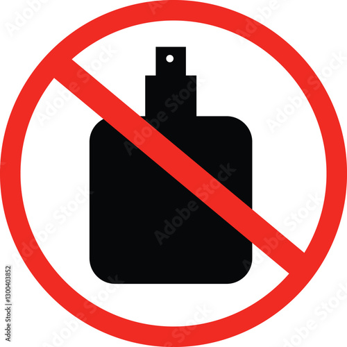 Forbidden perfume icon. No perfume icon. Forbidden perfume sign. flat style.