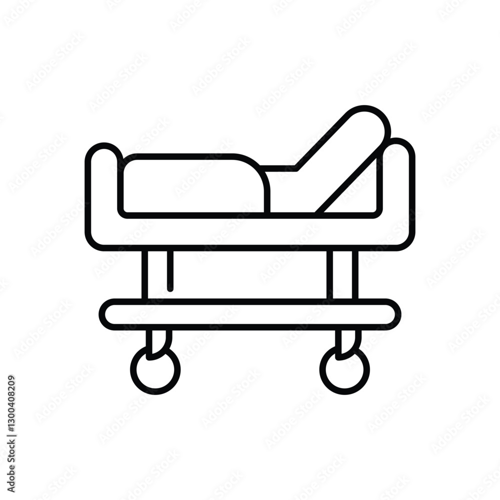Hospital Bed Icon vector stock illustration Hospital Bed Icon vector stock illustration