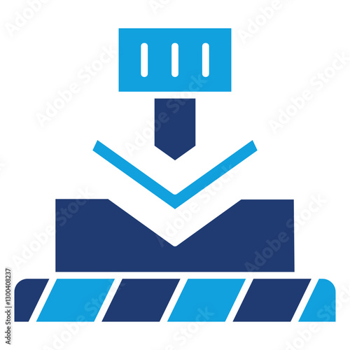 Bending Flat Blue Icon