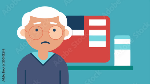 Transportation Issues An elderly person looking at a bus schedule with a worried expression depicting the difficulties in transportation faced by aging individuals.