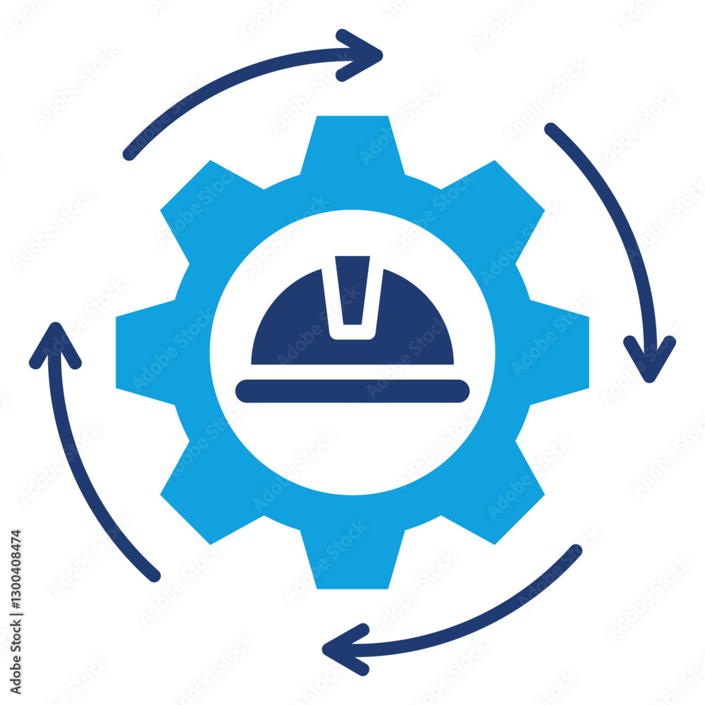 Automation Flat Blue Icon Automation Flat Blue Icon