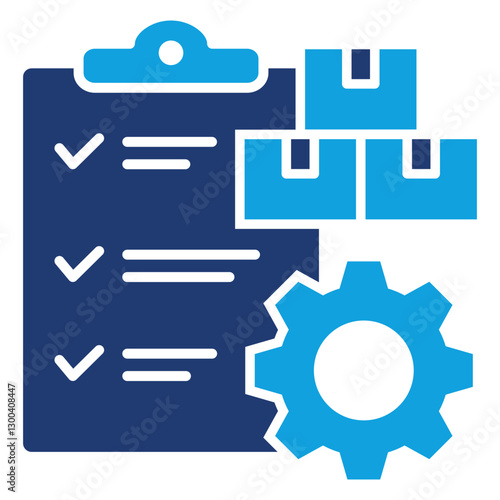 Materials Specification Flat Blue Icon