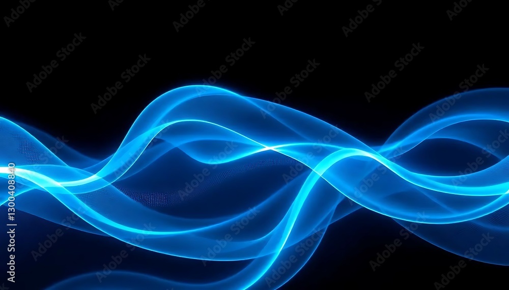 Blue wave smoke abstract background Blue wave smoke abstract background