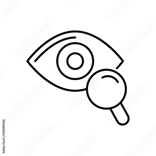 Eye Vision Test Icon vector stock illustration