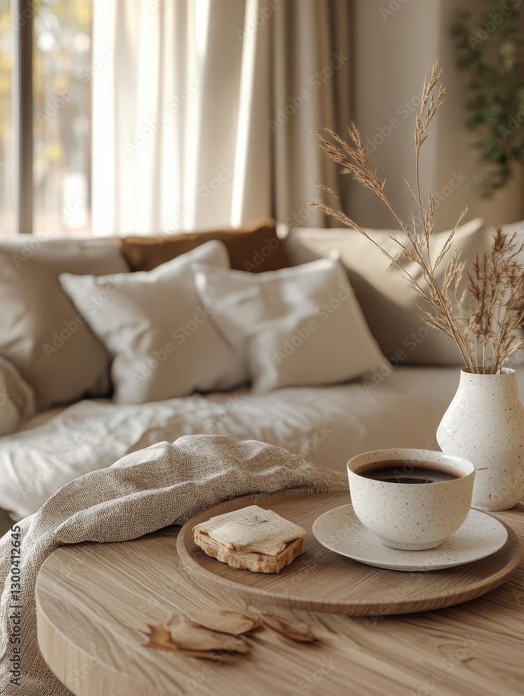A lovely still life of coffee with a small pie A lovely still life of coffee with a small pie