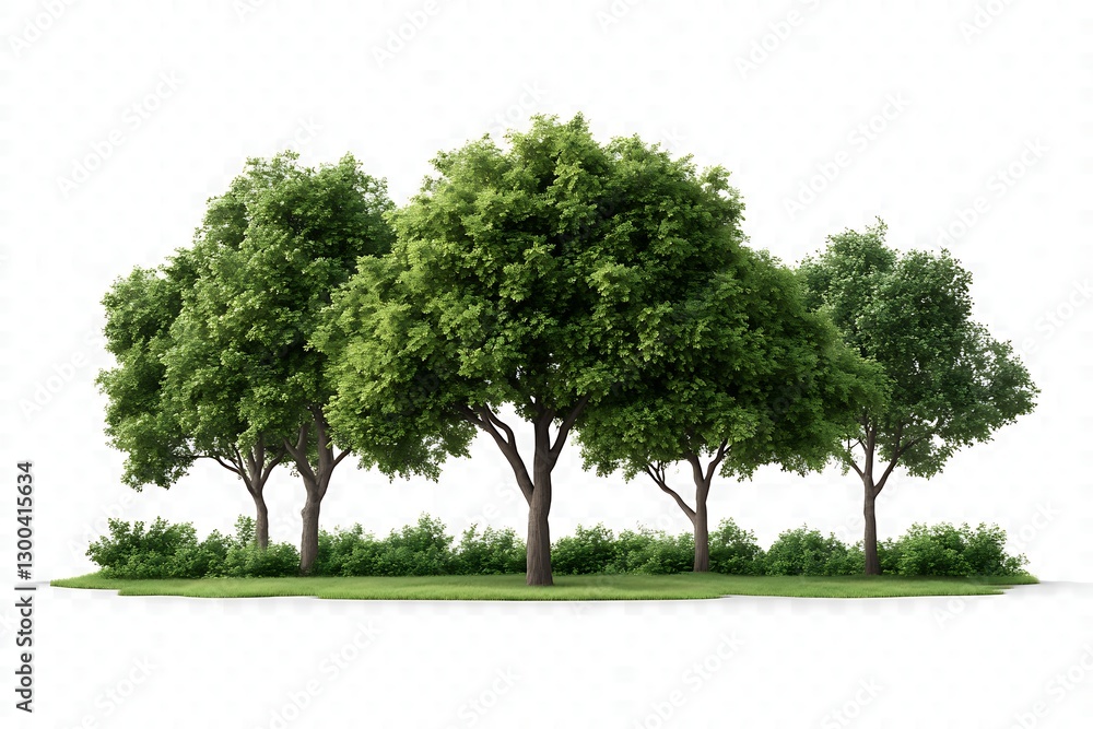 Obraz premium Lush trees on grassy island