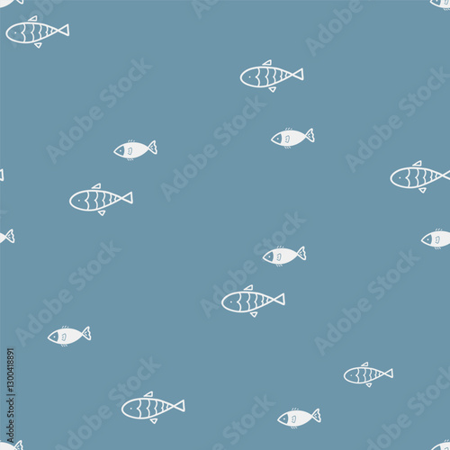 scandi pattern with sea and fish