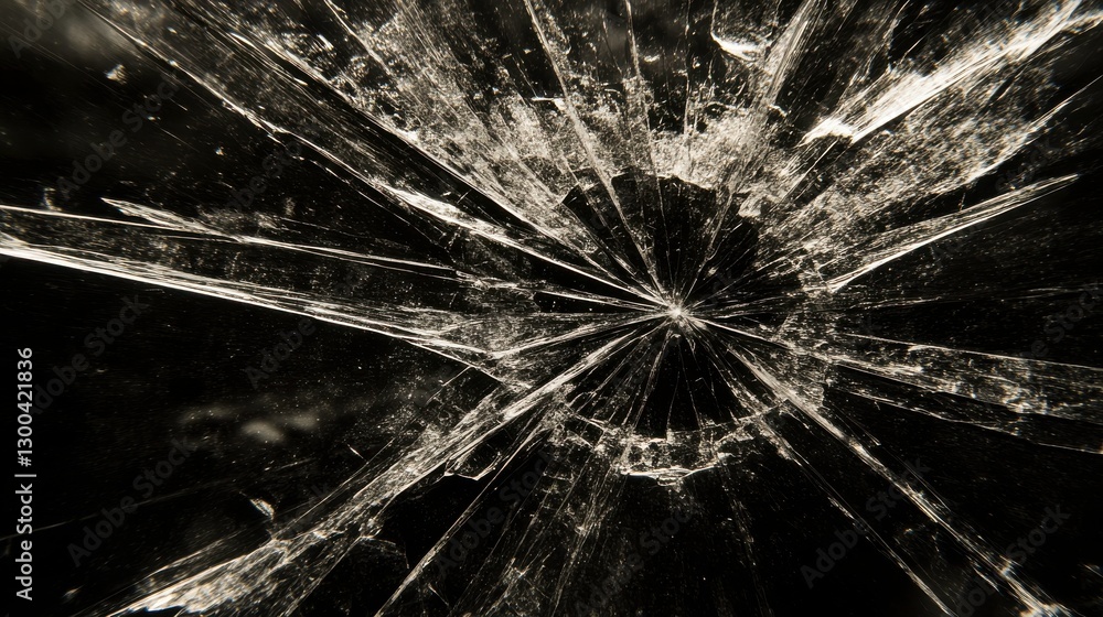 Obraz premium Bright Macro Reflection on Glass Surface