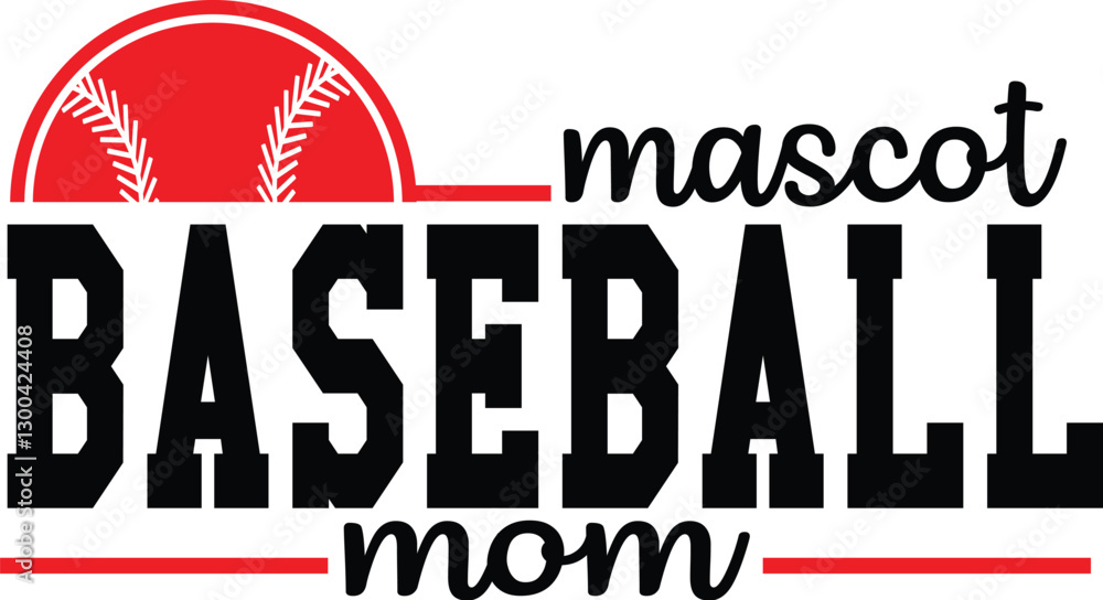 Fototapeta premium mascot baseball mom