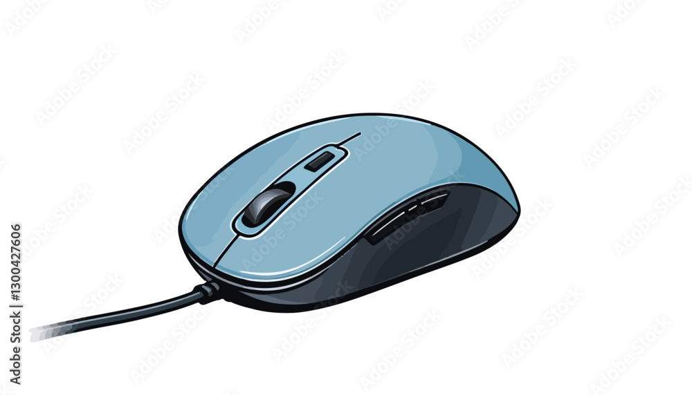 Realistic Computer Mouse on Transparent Background Realistic Computer Mouse on Transparent Background