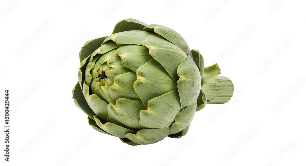 Fototapeta premium artichoke PNG. Artichoke isolated. green artichoke vegetable full of vitamins PNG. leafy green artichoke for vegans and vegetarians. Organic and fresh artichoke PNG