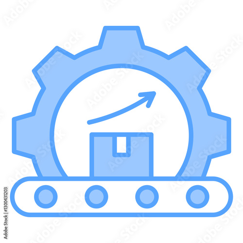 Lean Manufacturing Blue Icon