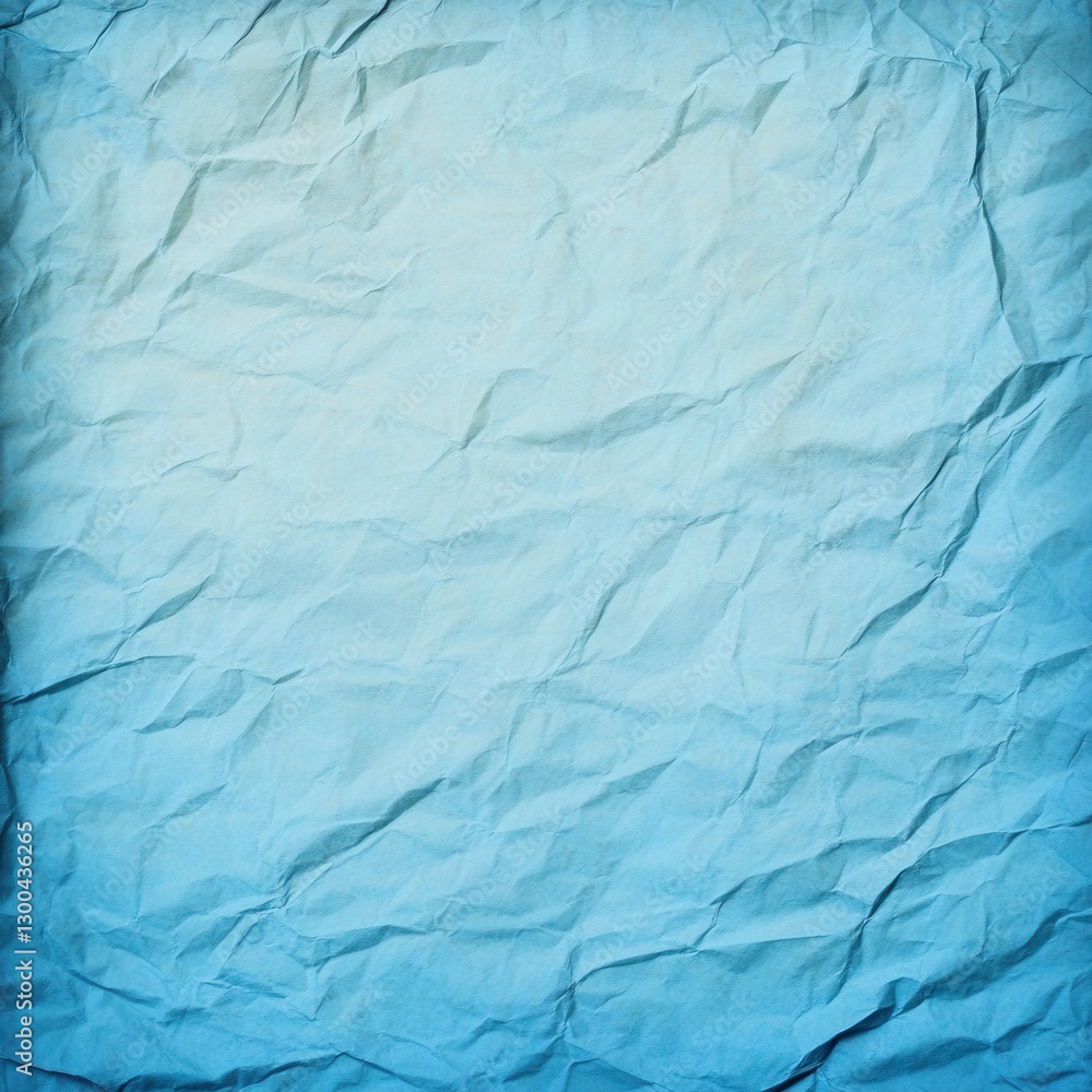 Obraz premium Blue crumpled paper texture background design