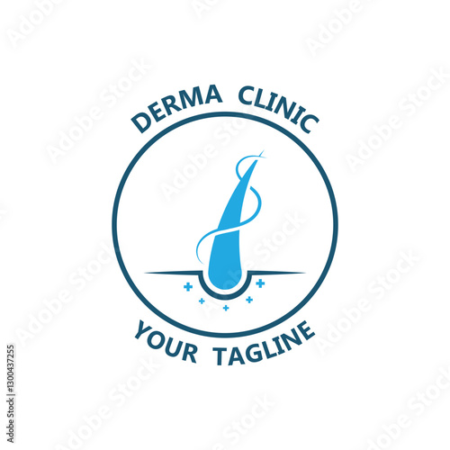 clinic dermatology hair care logo design
