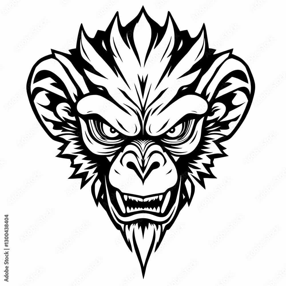 Obraz premium Angry Face Of Monkey Wukong