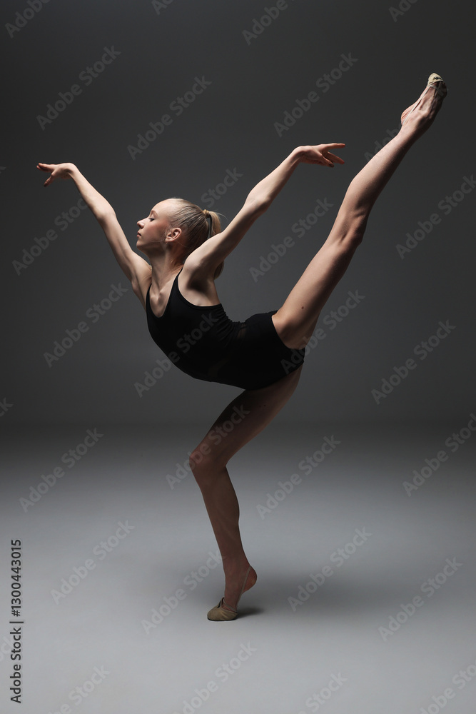 Fototapeta premium Rhythmic gymnastics girl.