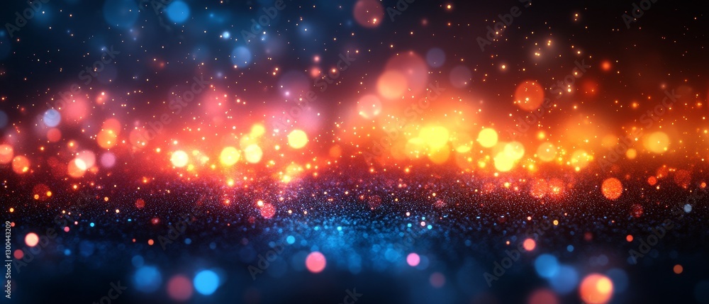Abstract Celebration Glow of Bokeh and Glittering Particles Illuminating the Dark Backdrop and Soft Light Bursts Abstract Celebration Glow of Bokeh and Glittering Particles Illuminating the Dark Backdrop and Soft Light Bursts